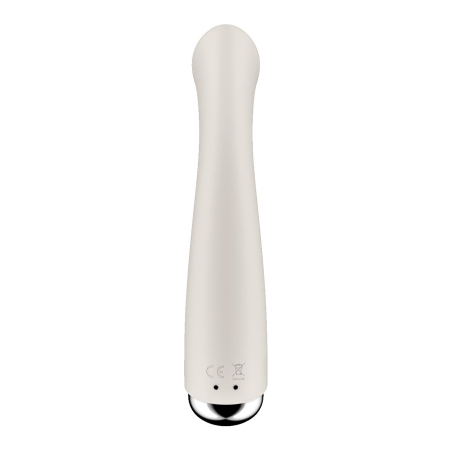Вібратор з ротацією Satisfyer Spinning G-Spot 1 Beige, плоский майданчик для стимуляції точки G №4