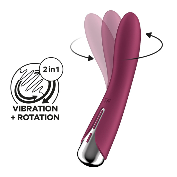 Вібратор точки G з обертанням Satisfyer Spinning Vibe 1 Red, 2 мотори - фото