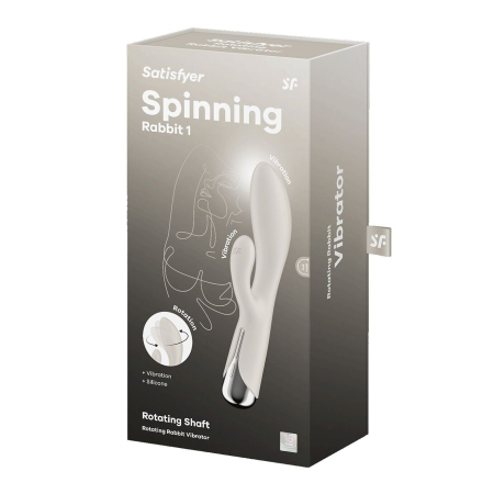 Вібратор-кролик з ротацією Satisfyer Spinning Rabbit 1 Beige, 3 мотори №8