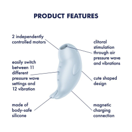 Вакуумний кліторальний стимулятор з вібрацією Satisfyer Seal You Soon, 2 незалежні мотори - - фото №6