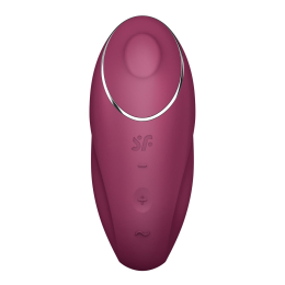 Вібростимулятор-пульсатор Satisfyer Tap & Climax 1 Red, ефект постукування пальцем, 2 мотори - - фото №3