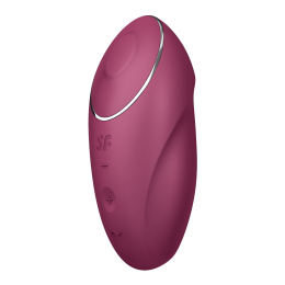 Вібростимулятор-пульсатор Satisfyer Tap & Climax 1 Red, ефект постукування пальцем, 2 мотори - - фото №4