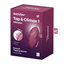 Вібростимулятор-пульсатор Satisfyer Tap & Climax 1 Red, ефект постукування пальцем, 2 мотори - - фото №8