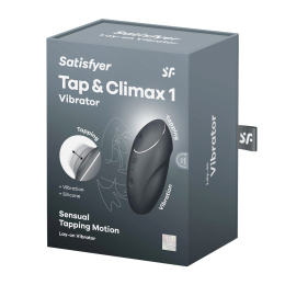 Вібростимулятор-пульсатор Satisfyer Tap & Climax 1 Grey, ефект постукування пальцем, 2 мотори - - фото №8