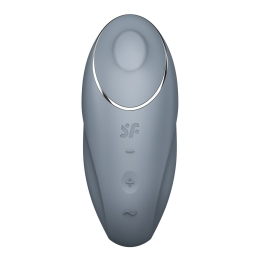 Вібростимулятор-пульсатор Satisfyer Tap & Climax 1 Bluegrey, ефект постукування пальцем, 2 мотори - - фото №3