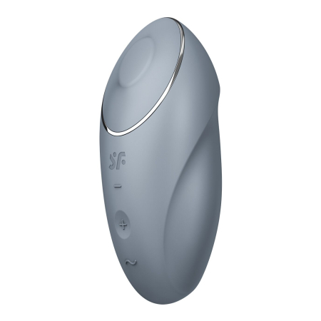 Вібростимулятор-пульсатор Satisfyer Tap & Climax 1 Bluegrey, ефект постукування пальцем, 2 мотори - фото №4