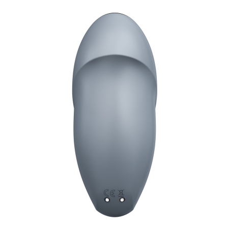 Вібростимулятор-пульсатор Satisfyer Tap & Climax 1 Bluegrey, ефект постукування пальцем, 2 мотори - фото №6