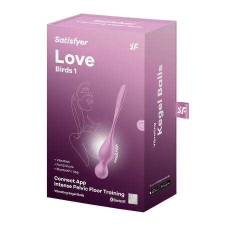 Вагінальні смарт-кульки з вібрацією Satisfyer Love Birds 1 Connect App Pink, 78 г №7