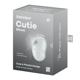 Вакуумний кліторальний стимулятор з вібрацією Satisfyer Cutie Ghost White - - фото №5
