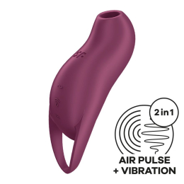 Вакуумний кліторальний стимулятор з вібрацією Satisfyer Pocket Pro 1 Purple - фото