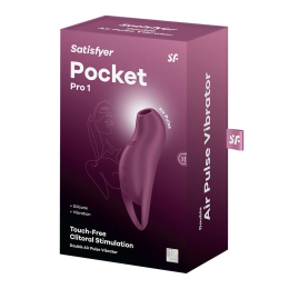 Вакуумний кліторальний стимулятор з вібрацією Satisfyer Pocket Pro 1 Purple - - фото №5