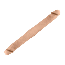 Фалоімітатор двосторонній SIlexD Billy-Joe Double Dong M Flesh, двошаровий, силікон+Silexpan - фото