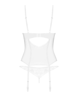 Корсет Obsessive Alissium corset & thong, M/L, гнучкі кісточки, відкрита спина, стрінги в комплекті - - фото №7