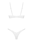 Комплект Obsessive Alissium 2-pcs set, XS/S, мереживо, ліф з м’якою чашкою, трусики танга - фото №7
