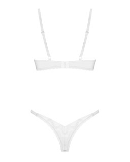 Комплект Obsessive Alissium 2-pcs set, M/L, мереживо, ліф з м’якою чашкою, трусики танга - - фото №7