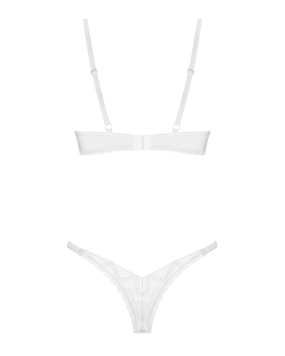 Комплект Obsessive Alissium 2-pcs set, M/L, мереживо, ліф з м’якою чашкою, трусики танга - фото №7