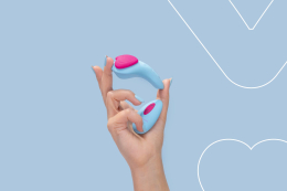 Вібратор у трусики FairyGasm HeartGem blue, на магніті, пульт ДК - - фото №9