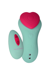 Вібратор у трусики FairyGasm HeartGem green, на магніті, пульт ДК - - фото №2