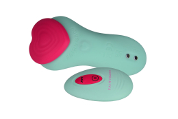 Вібратор у трусики FairyGasm HeartGem green, на магніті, пульт ДК - - фото №3