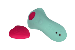 Вібратор у трусики FairyGasm HeartGem green, на магніті, пульт ДК - - фото №4