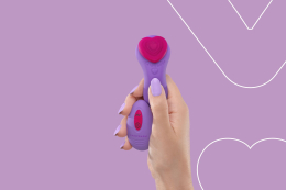 Вібратор у трусики FairyGasm HeartGem violet, на магніті, пульт ДК - - фото №10