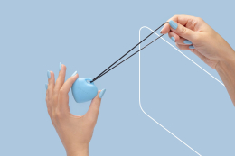 Мінівібратор «Сердечко» FairyGasm PleasureStone blue, 9 режимів, на шнурку - - фото №5