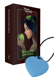 Мінівібратор «Сердечко» FairyGasm PleasureStone blue, 9 режимів, на шнурку - фото