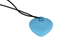 Мінівібратор «Сердечко» FairyGasm PleasureStone blue, 9 режимів, на шнурку - - фото №3