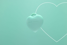 Мінівібратор «Сердечко» FairyGasm PleasureStone green, 9 режимів, на шнурку - - фото №5