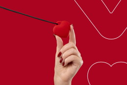 Мінівібратор «Сердечко» FairyGasm PleasureStone red, 9 режимів, на шнурку - №6