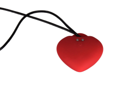 Мінівібратор «Сердечко» FairyGasm PleasureStone red, 9 режимів, на шнурку - №3