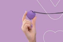 Мінівібратор «Сердечко» FairyGasm PleasureStone violet, 9 режимів, на шнурку - - фото №6