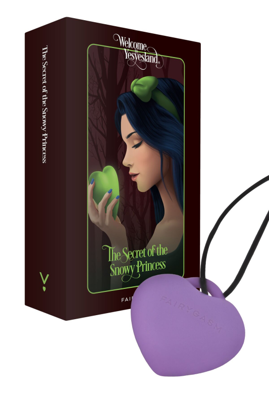 Мінівібратор «Сердечко» FairyGasm PleasureStone violet, 9 режимів, на шнурку - фото