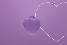 Мінівібратор «Сердечко» FairyGasm PleasureStone violet, 9 режимів, на шнурку - - фото №5