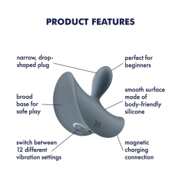 Анальна вібропробка Satisfyer Booty Absolute Beginners 2, для початківців, ввідна частина 3,5 см - - фото №5