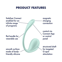 Смарт-віброяйце Satisfyer Smooth Petal Connect App Mint - - фото №7