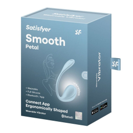 Смарт-віброяйце Satisfyer Smooth Petal Connect App Light Blue - - фото №9