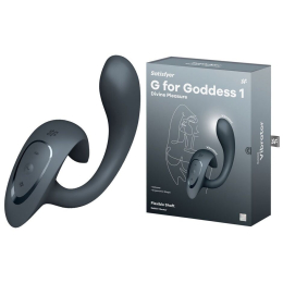 Вагінально-кліторальний вібратор Satisfyer G for Goddess 1 Dark Grey, 2 мотори - - фото №7