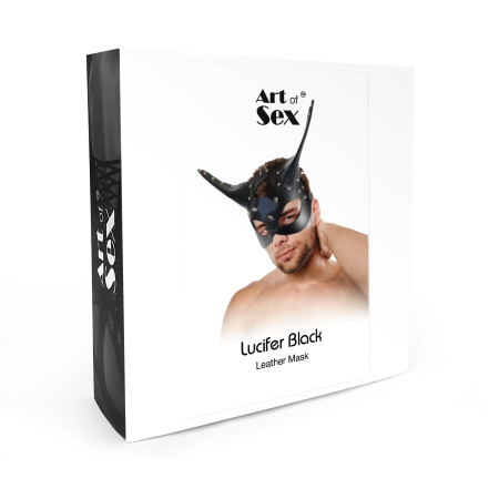 Шкіряна маска Art of Sex - Lucifer Black - фото №4
