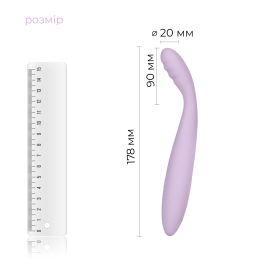Тонкий смарт-вібратор точки G Svakom Cici 2 Lilac, підігрів до 38 °C - - фото №3