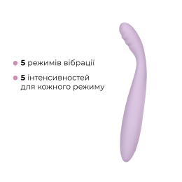 Тонкий смарт-вібратор точки G Svakom Cici 2 Lilac, підігрів до 38 °C - - фото №4
