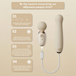 Пульсатор Zalo – AVA Attachment Ivory White для смарт-вібромасажера Zalo – AVA - - фото №12