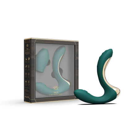 Вібратор-пульсатор з вакуумною насадкою Zalo – Talis G-Spot PulseWave Vibrator Turquoise Green №7