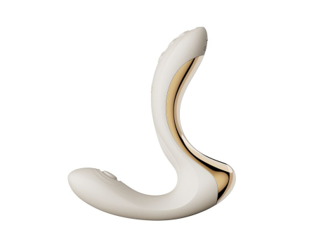Вібратор-пульсатор з вакуумною насадкою Zalo – Talis G-Spot PulseWave Vibrator Ivory White №3