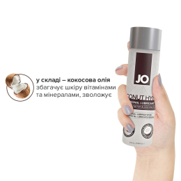 Змазка-крем з кокосовою олією JO Coconut Hybrid ORIGINAL (240 мл) біла - - фото №4