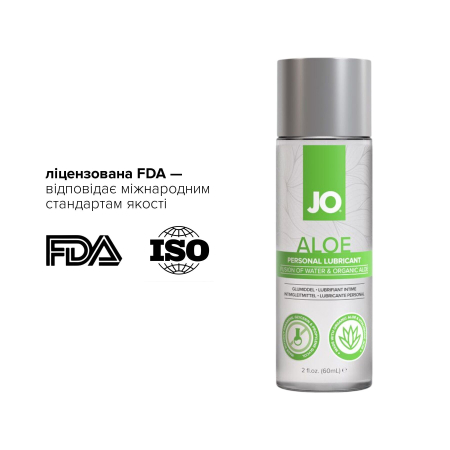 Змазка на водній основі JO H2O Organic Aloe (60 мл), зволожувальний та заспокійливий ефект - фото №6