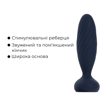 Анальна смарт-вібропробка з пульсацією Svakom Jordan Navy Blue, пульт ДК №5