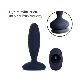 Анальна смарт-вібропробка з пульсацією Svakom Jordan Navy Blue, пульт ДК - - фото №6