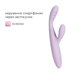 Тонкий кролик-вібратор Svakom Cici+ 2 Lilac, керування зі смартфона, підігрів до 38 °C - - фото №2