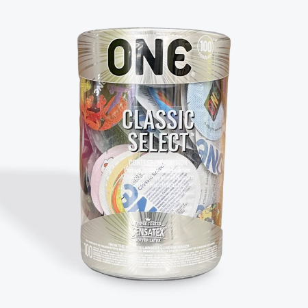 Набір презервативів ONE Classic Select - Contest Collection 100 шт, мегапак тюб - фото